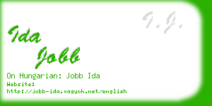 ida jobb business card